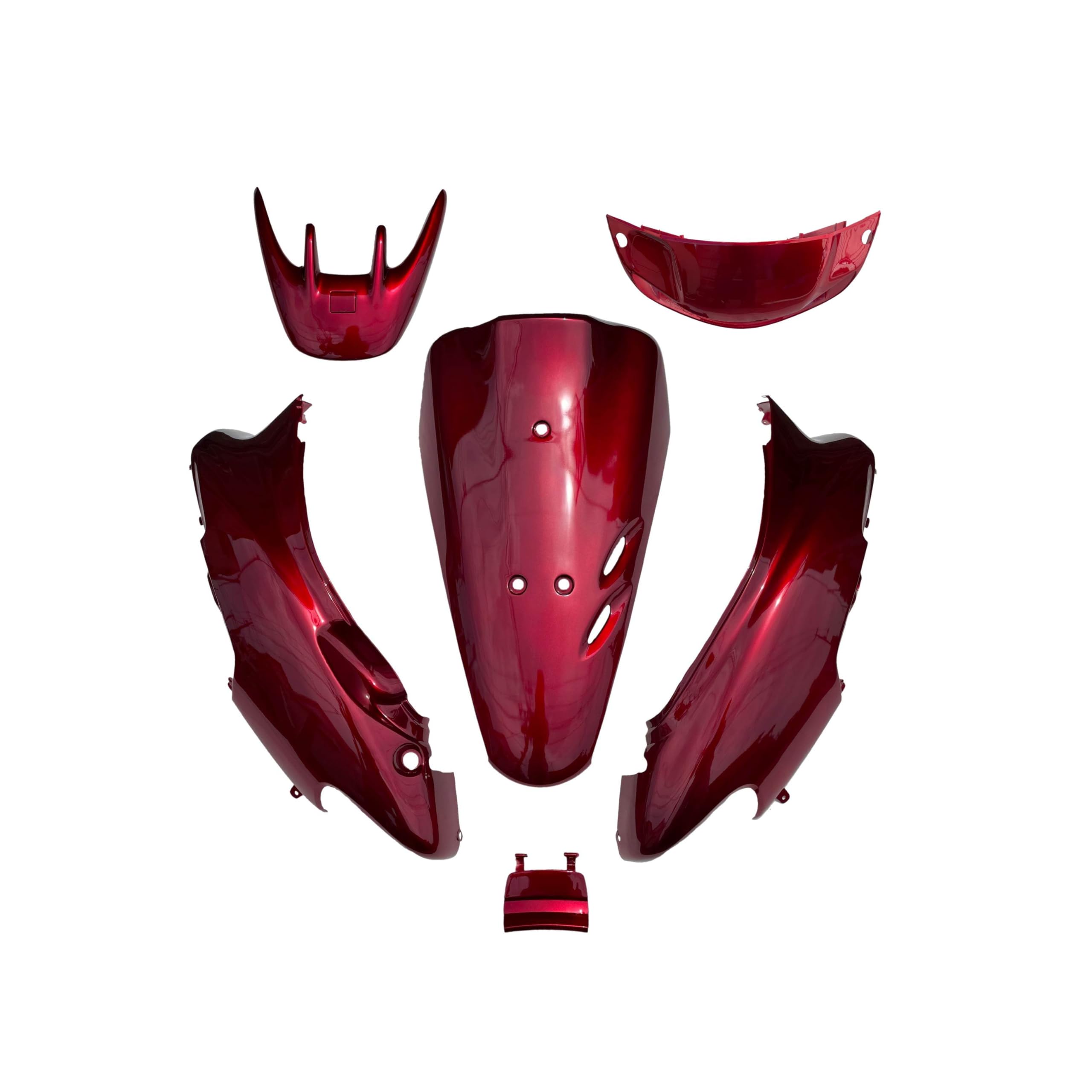 Amazon.co.jp: トウカ (go go bike) 外装 カウル 赤 ワインレッド 7点