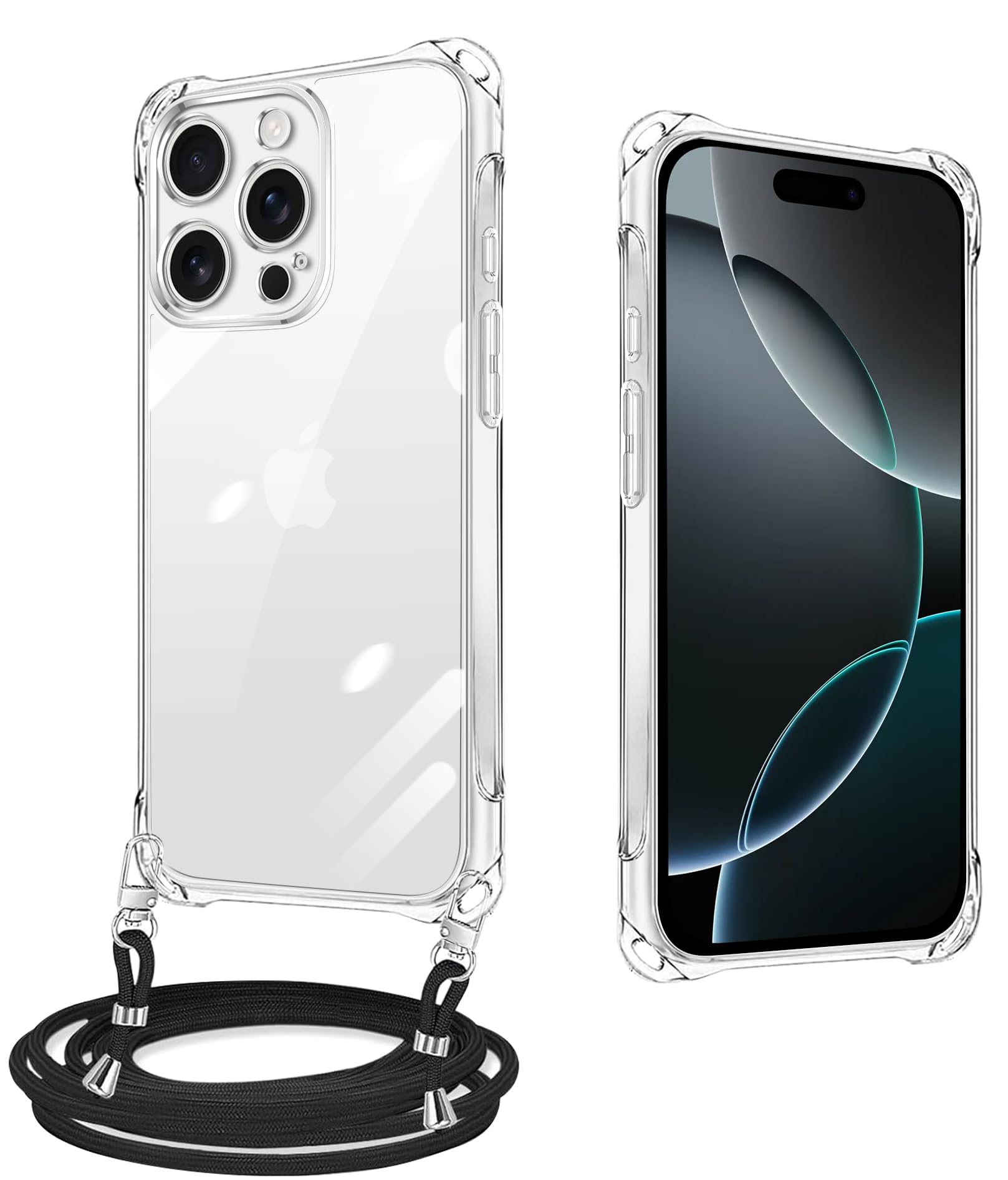 Amazon.co.jp: xiusiteli iPhone 16 Pro ケース クリア ネック