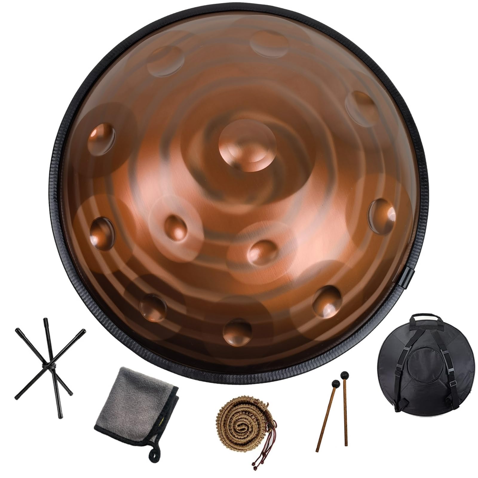 Amazon | ハンドパン d マイナー 打楽器（ゴールド - 432hz - 12音