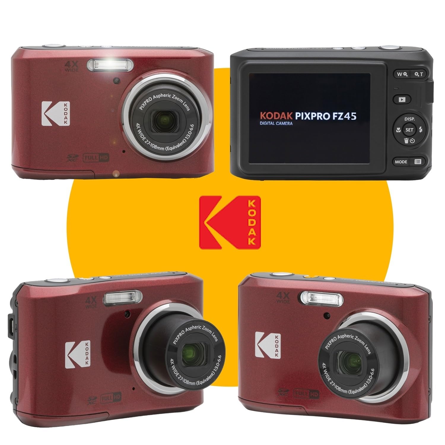 Amazon.com : KODAK PIXPRO FZ45 16MP Digital Camera with 4X Optical