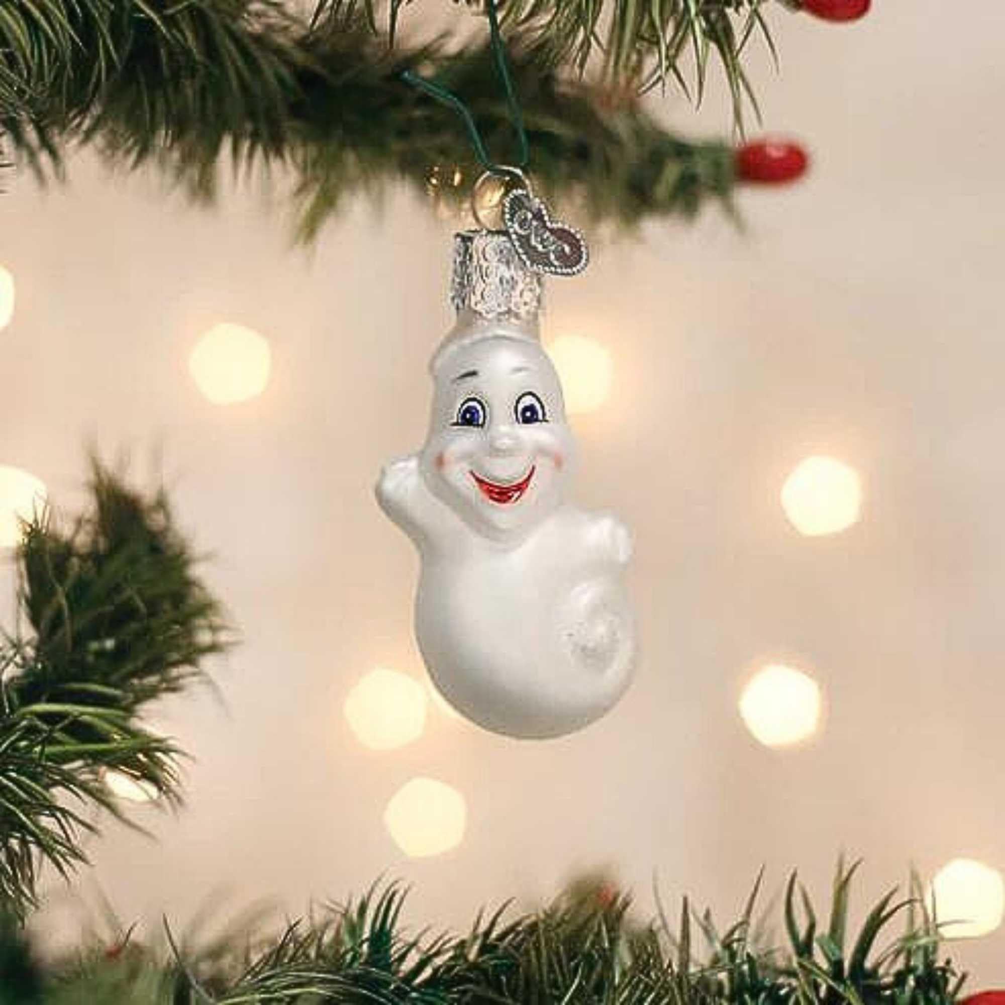 Amazon.com: Old World Christmas Mini Ghost Glass Blown Ornament