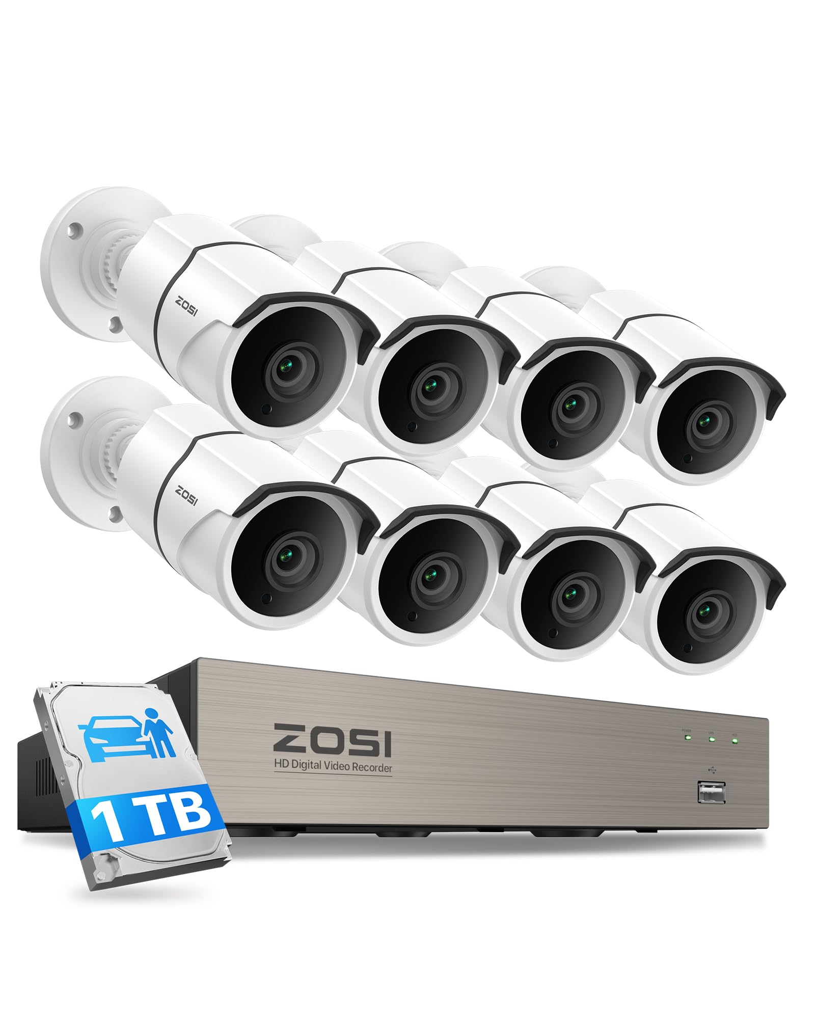 Amazon.com : ZOSI 3K Lite Home Security Camera System with Audio