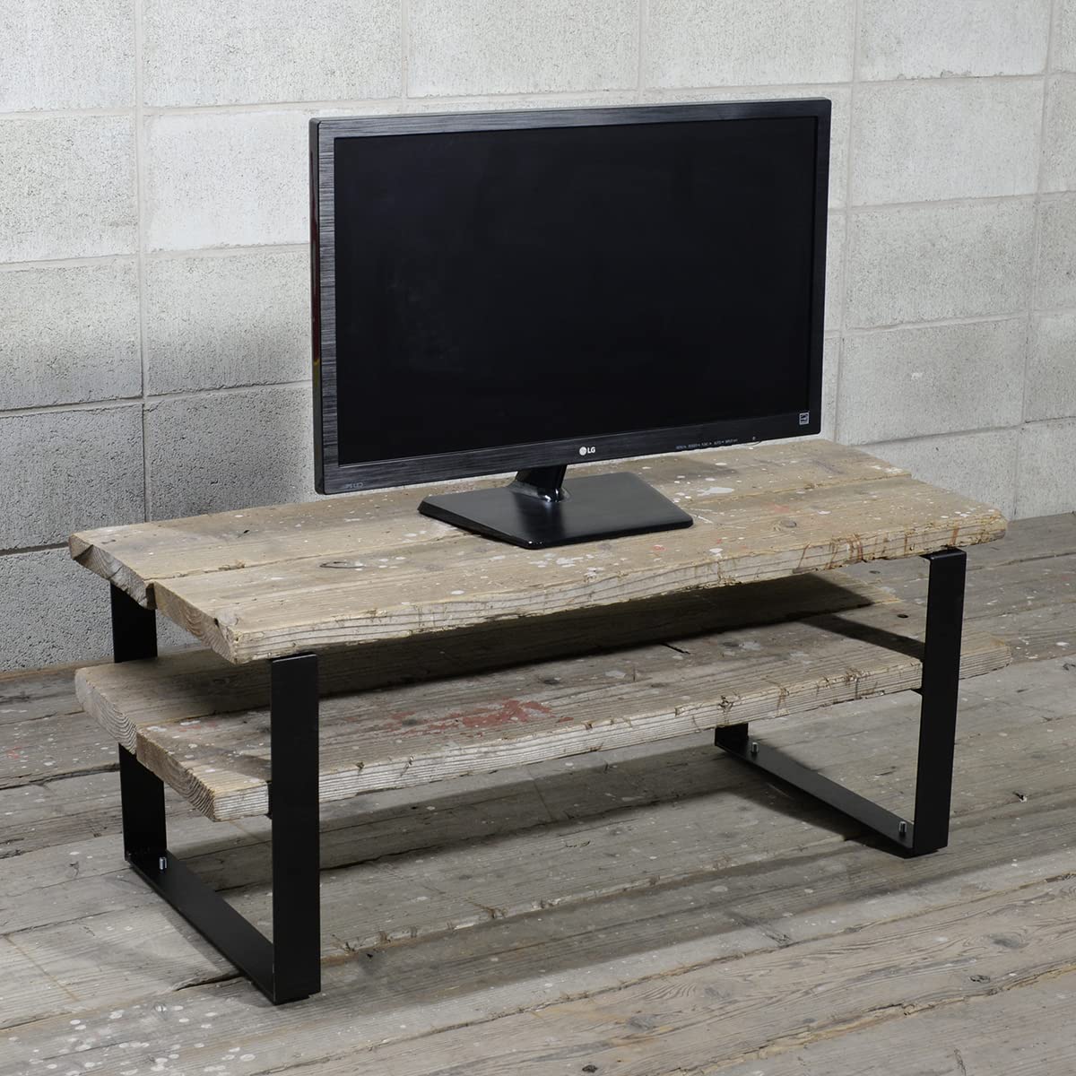 Amazon.co.jp: BigOne 鉄棚 TV台 鉄脚2脚セット 高さ405mm テレビ