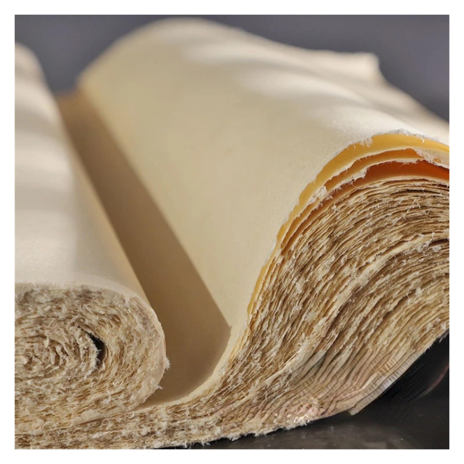 Amazon | MIUYTRN 竹パルプ紙中国の書道紙手​​作り半熟玄紙絵画用中国