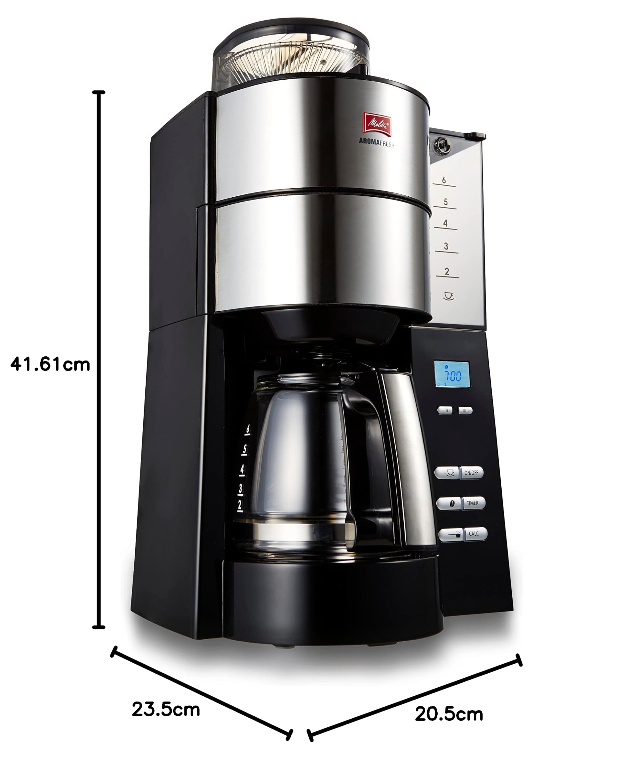 Amazon | メリタ(Melitta) 全自動 コニカル式 コーヒーメーカー ミル