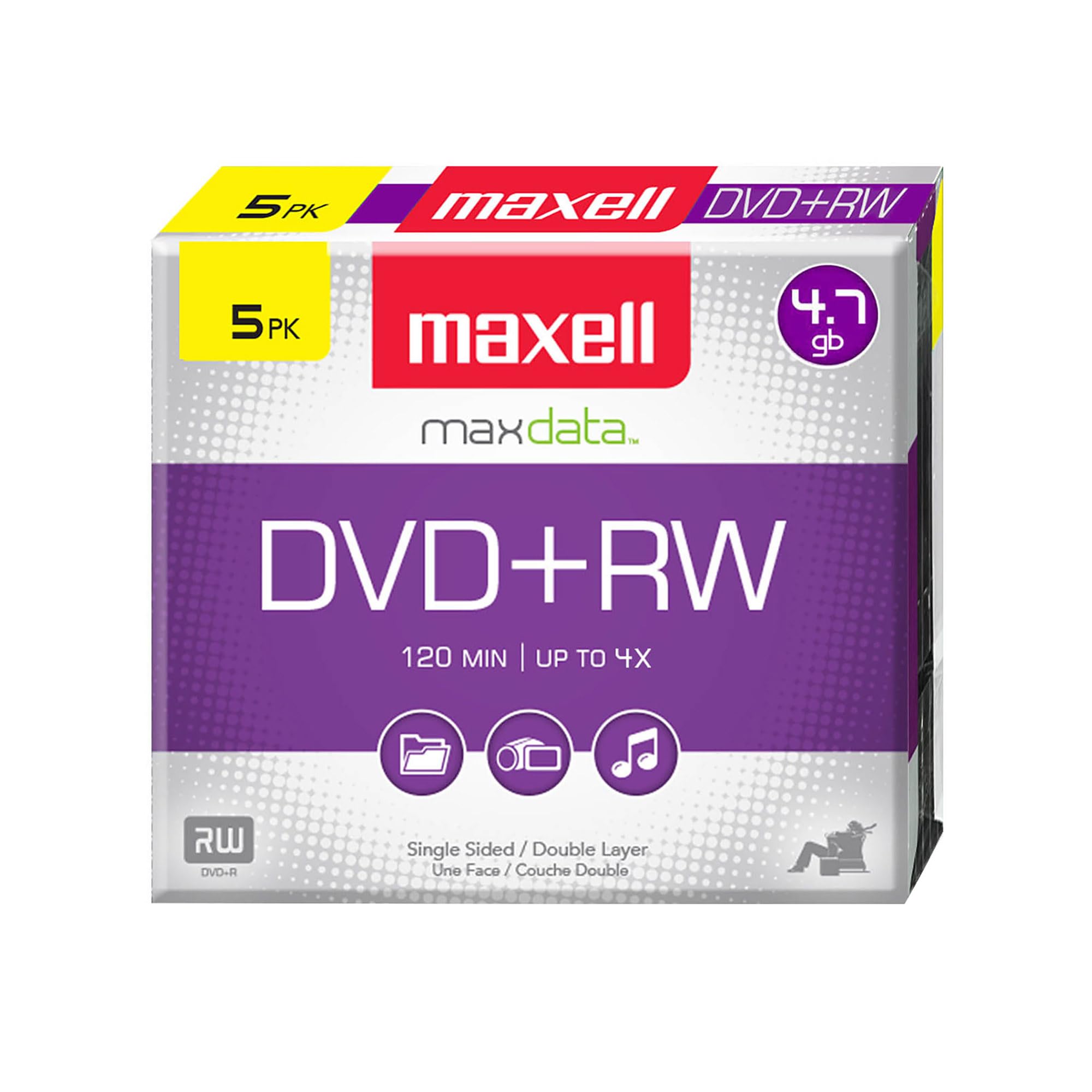 Amazon.com: Maxell 634045 DVD-RW Blank Disc - Rewritable 4.7 Gb
