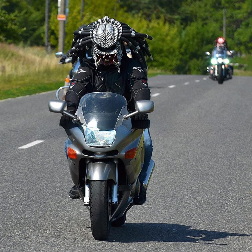 Amazon.co.jp: FFWIGS プレデターヘルメットオートバイヘルメット