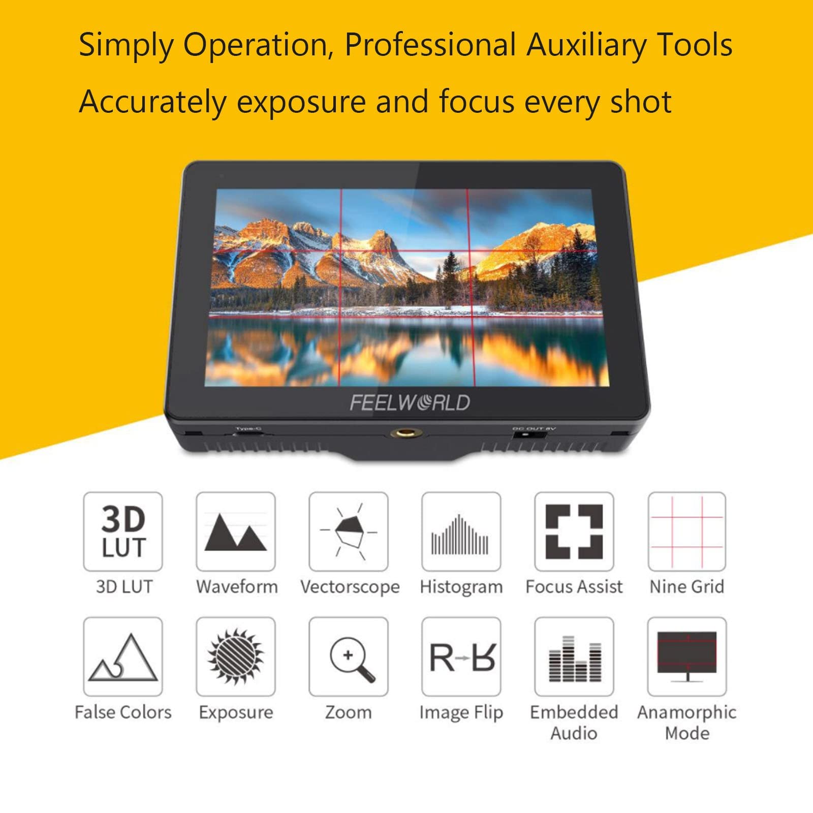 Amazon | FEELWORLD FT6 FR6+NP-F 970バッテリ,5.5インチ無線ビデオ