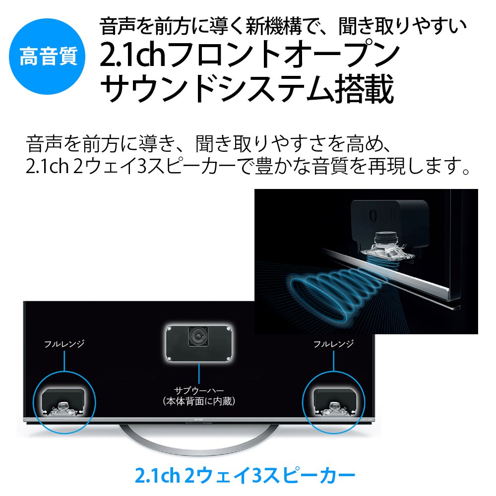 Amazon | シャープ 55V型 AQUOS 4K 液晶テレビ HDR対応 低反射「N