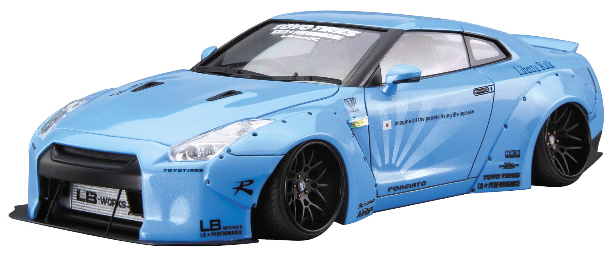Aoshima Liberty Walk LB-Works R-35 GT-R Type 1 1/24 Scale Model