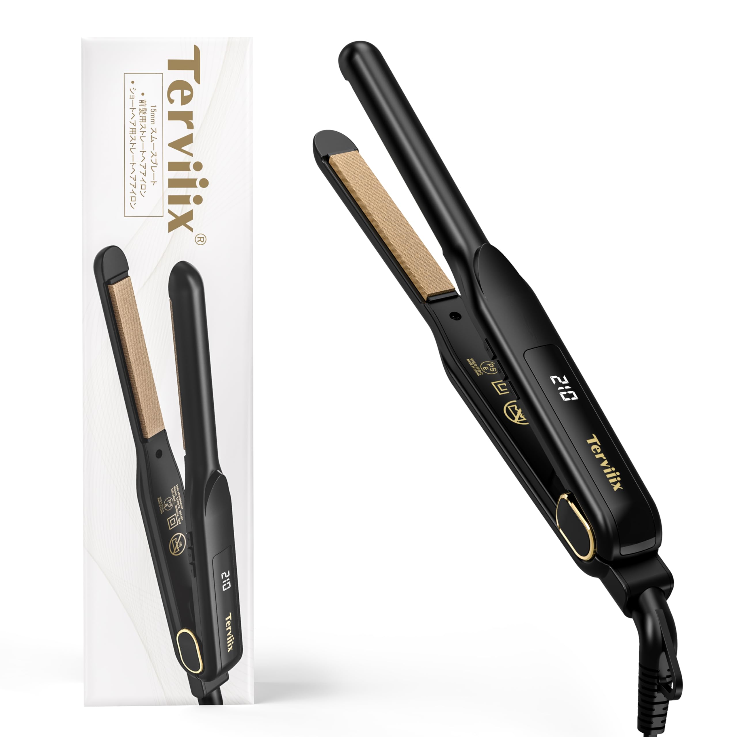 Amazon | Terviiix ストレートアイロン 15mm シルキーヘアケアプレート