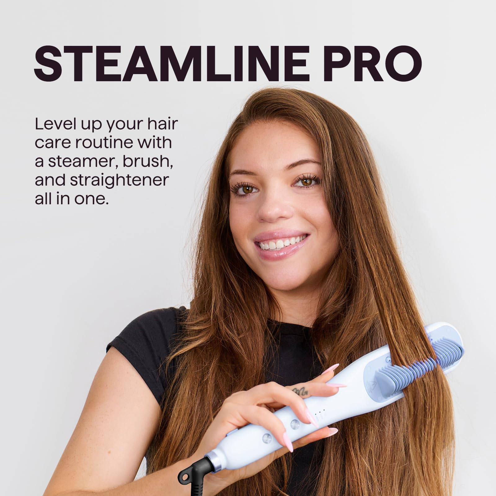 Wavytalk Pro Steam Straightener Brush, Steamline Pro 3 in 1