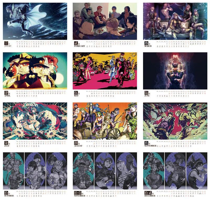 Amazon.co.jp: ZYNE ジョジョの奇妙な冒険 カレンダー 2024 卓上