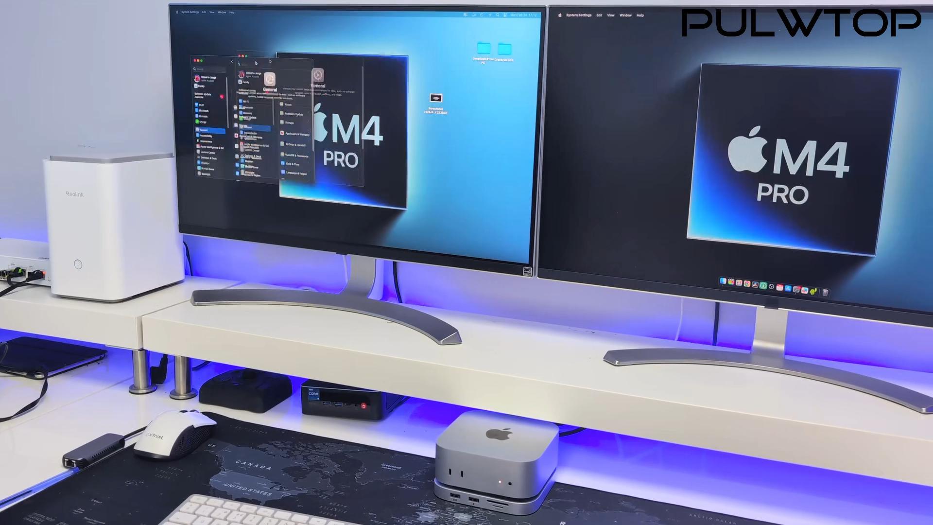 Amazon | PULWTOP 9 in 1 USB C ハブ Mac Mini M4/ M4 Pro 2024用