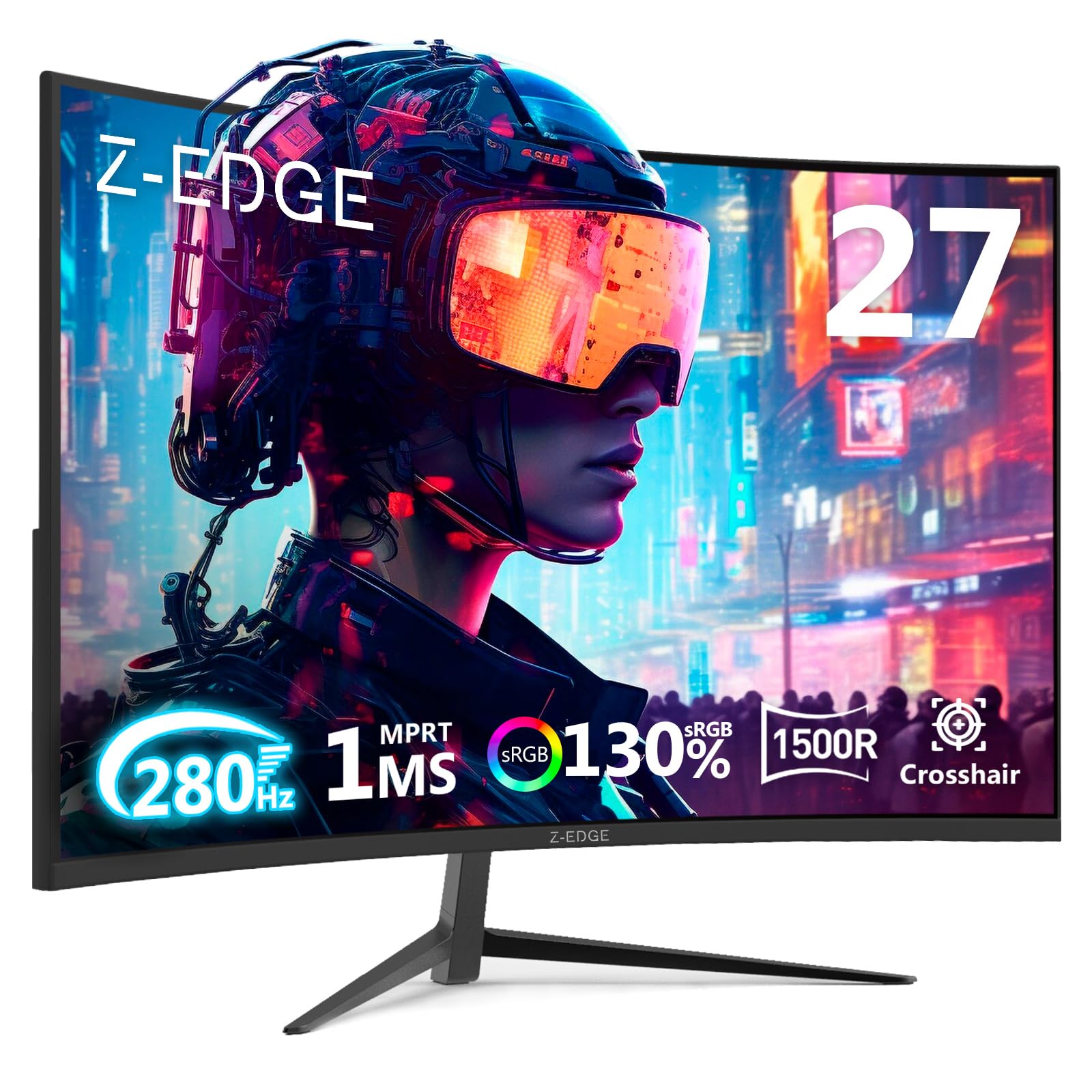 Amazon.com: Z-Edge 27 inch Curved Gaming Monitor, FHD 1080P 240Hz