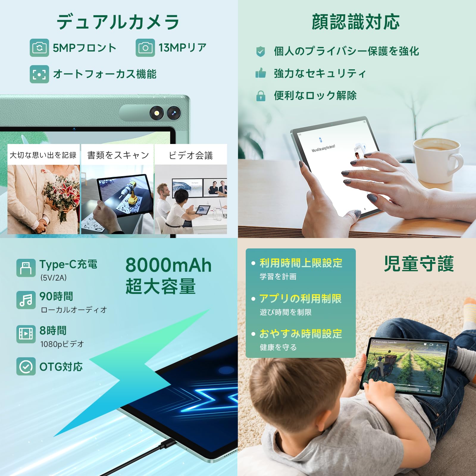 Amazon.co.jp: 【Android14 タブレット 11インチ Widevine L1