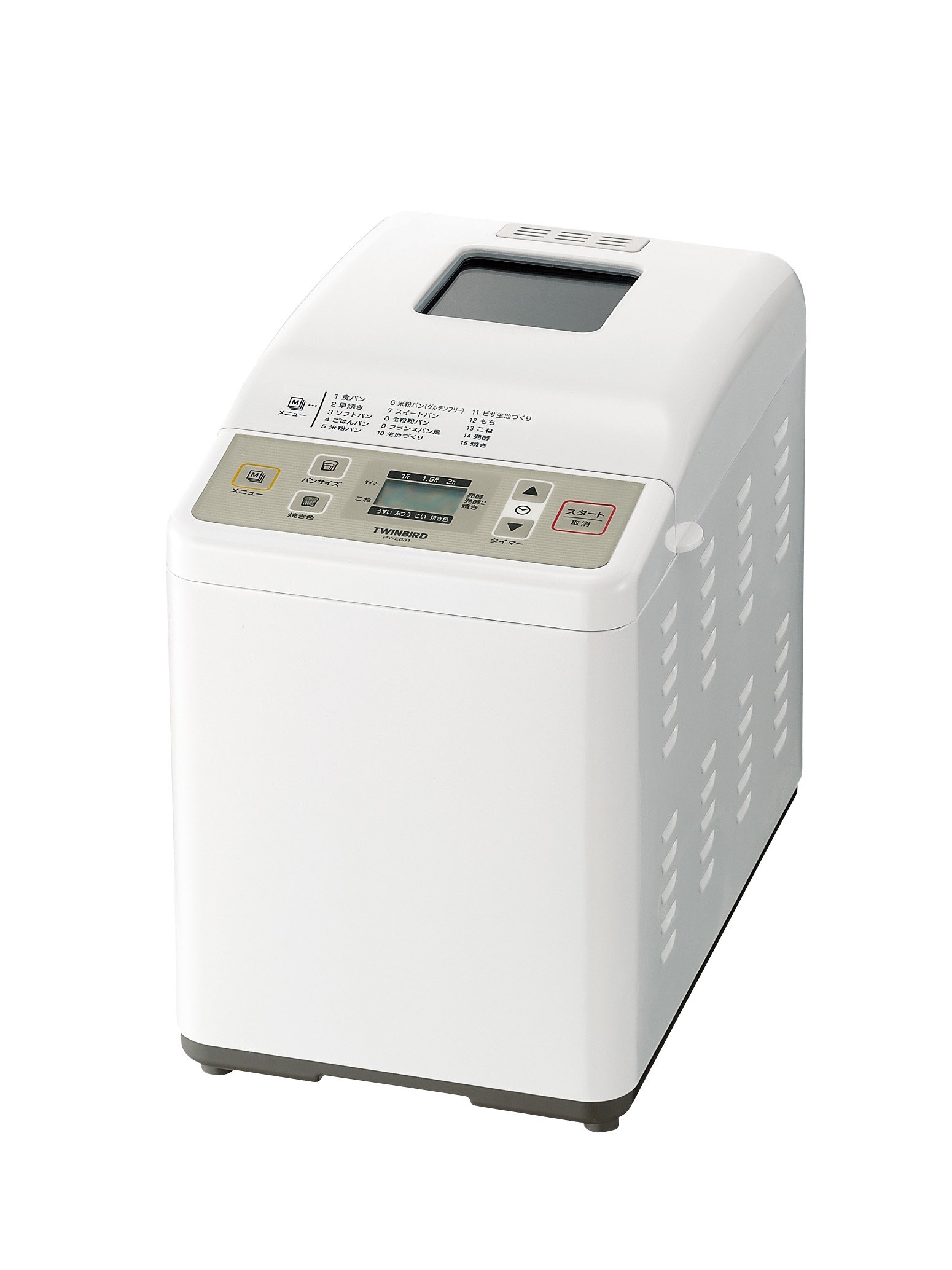 Amazon | ツインバード ホームベーカリー ~2斤 ホワイト PY-E631W