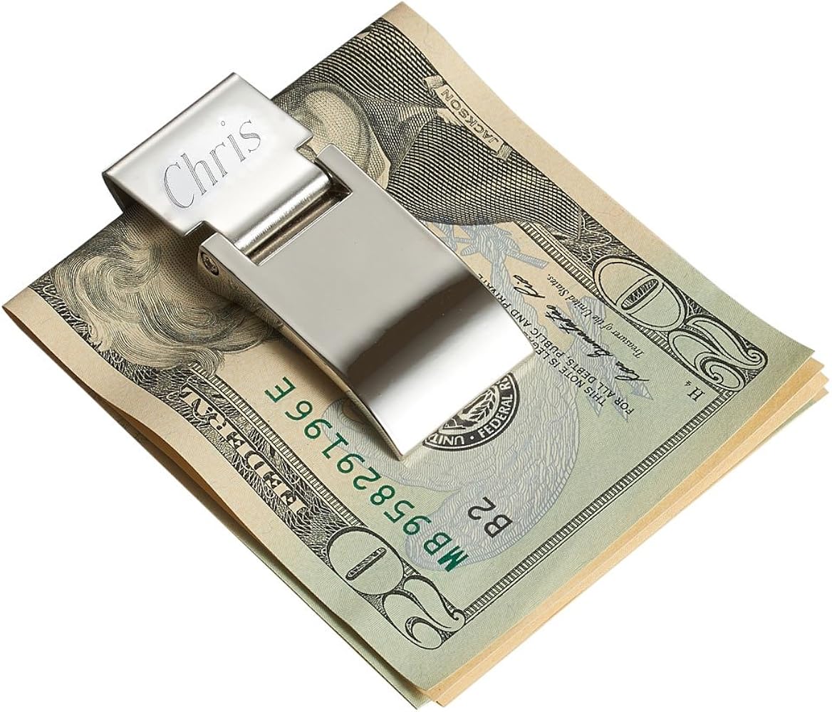 Visol Calvin Stainless Steel Money Clip – Polished Hinged Design