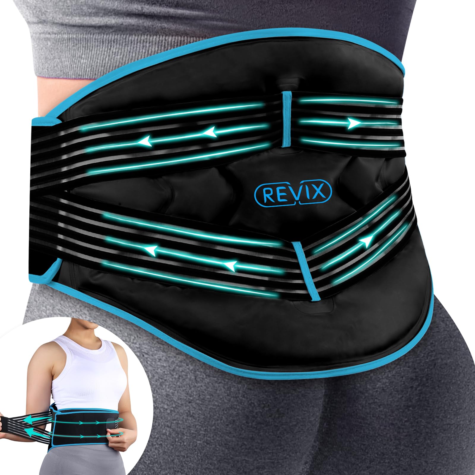 Amazon.com: REVIX Compression Ice Pack for Back, Reusable Lower