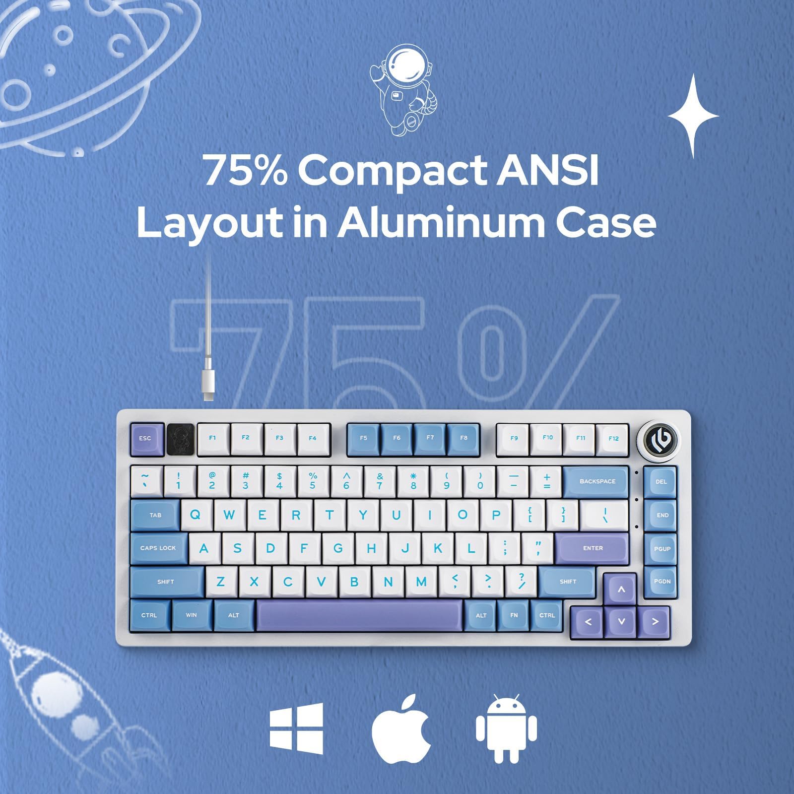 EPOMAKER x LEOBOG Hi75 Aluminum Alloy Wired Mechanical Keyboard