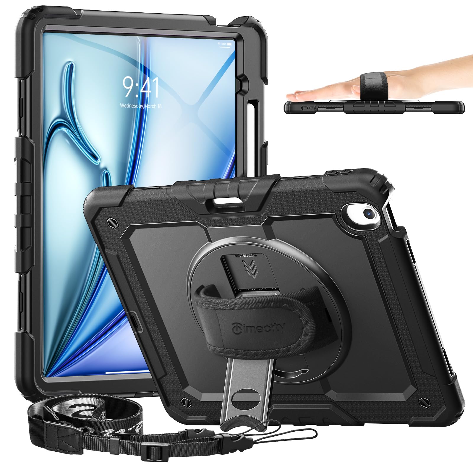 Amazon.co.jp: Timecity iPad Air 13インチ (M2/M3) 専用ケース 耐衝撃