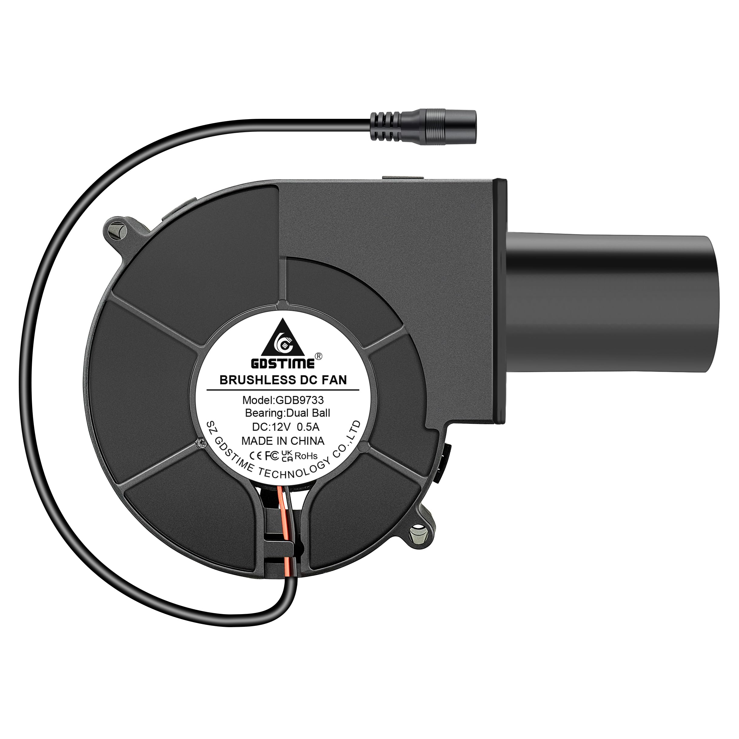 Amazon.co.jp: GDSTIME 97mm x 33mm 12V換気扇 空冷ファン、廃油機