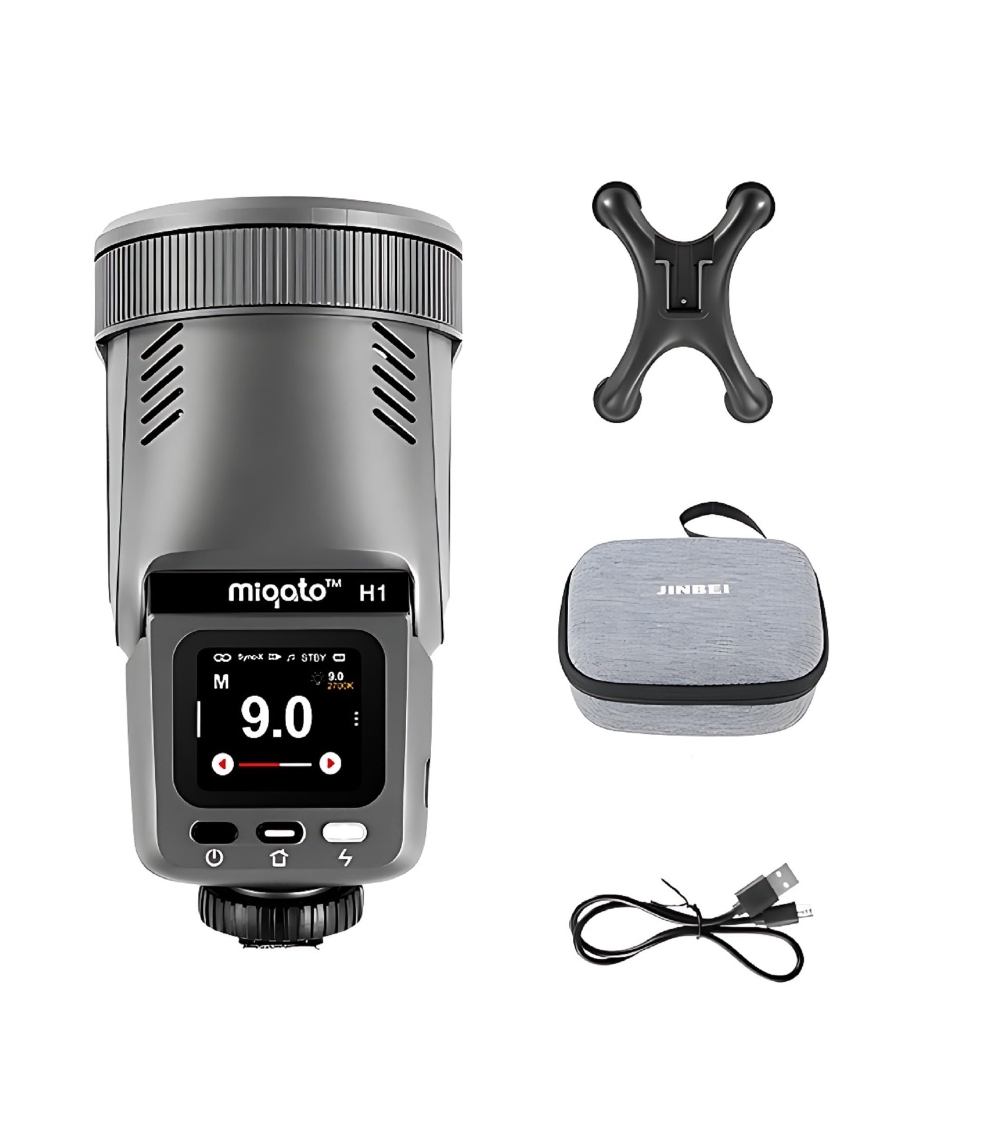 Amazon.com : JINBEI H1 2-in-1 Round Head Camera Flash Speedlite