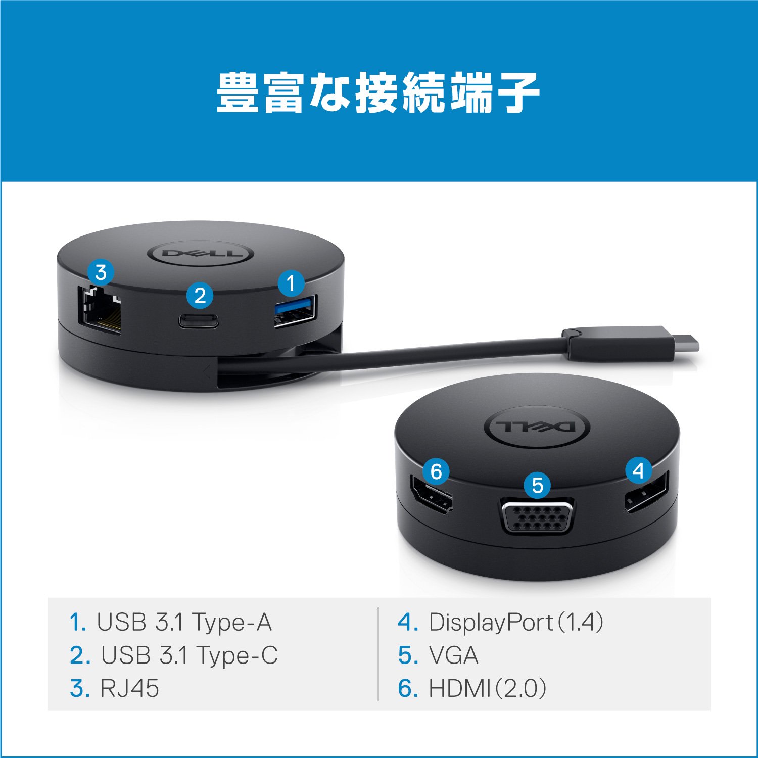 Amazon.co.jp: Dell ノートPC用端子拡張アダプタ USB3.1 Type-C接続