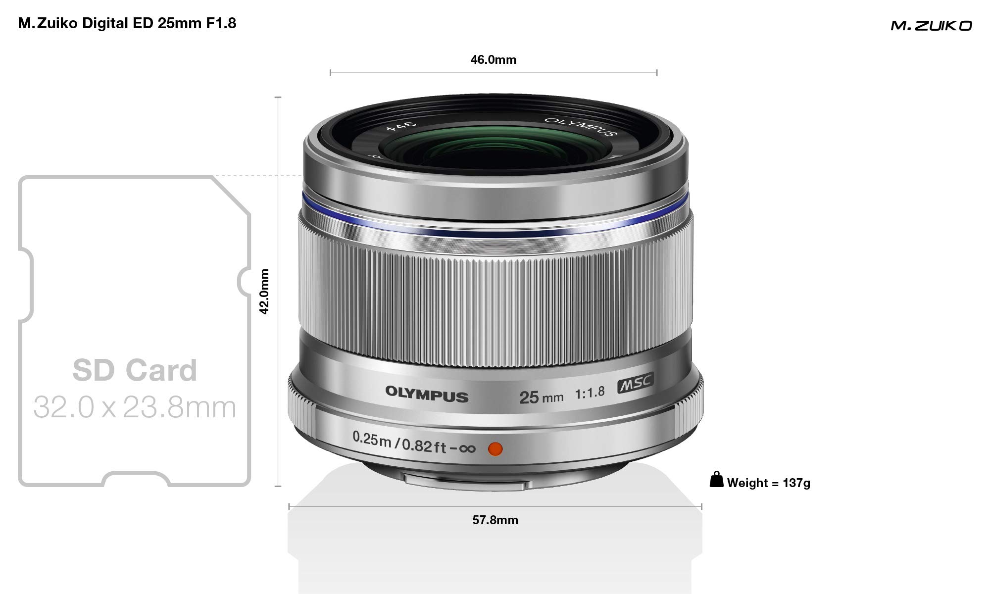 Amazon.co.jp: OLYMPUS 単焦点レンズ M.ZUIKO DIGITAL 25mm F1.8 SLV