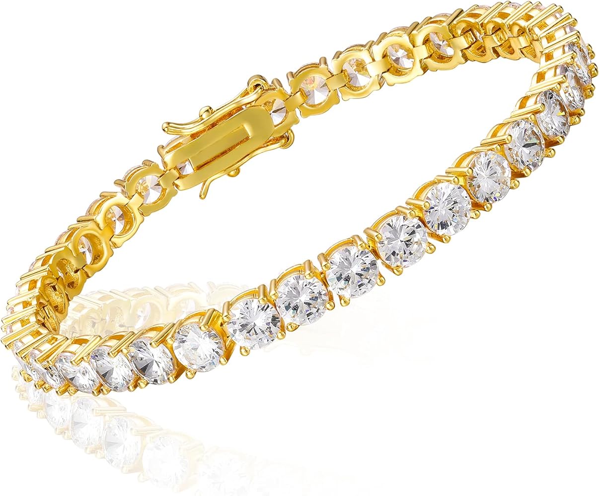 Amazon | モアッサナイトテニスブレスレット 4.8-60カラット