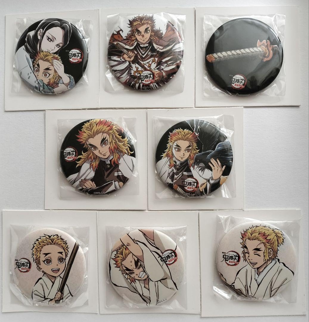 Amazon.co.jp: 煉獄杏寿郎 銀幕画集 缶バッジ8種セット☆鬼 滅 無限