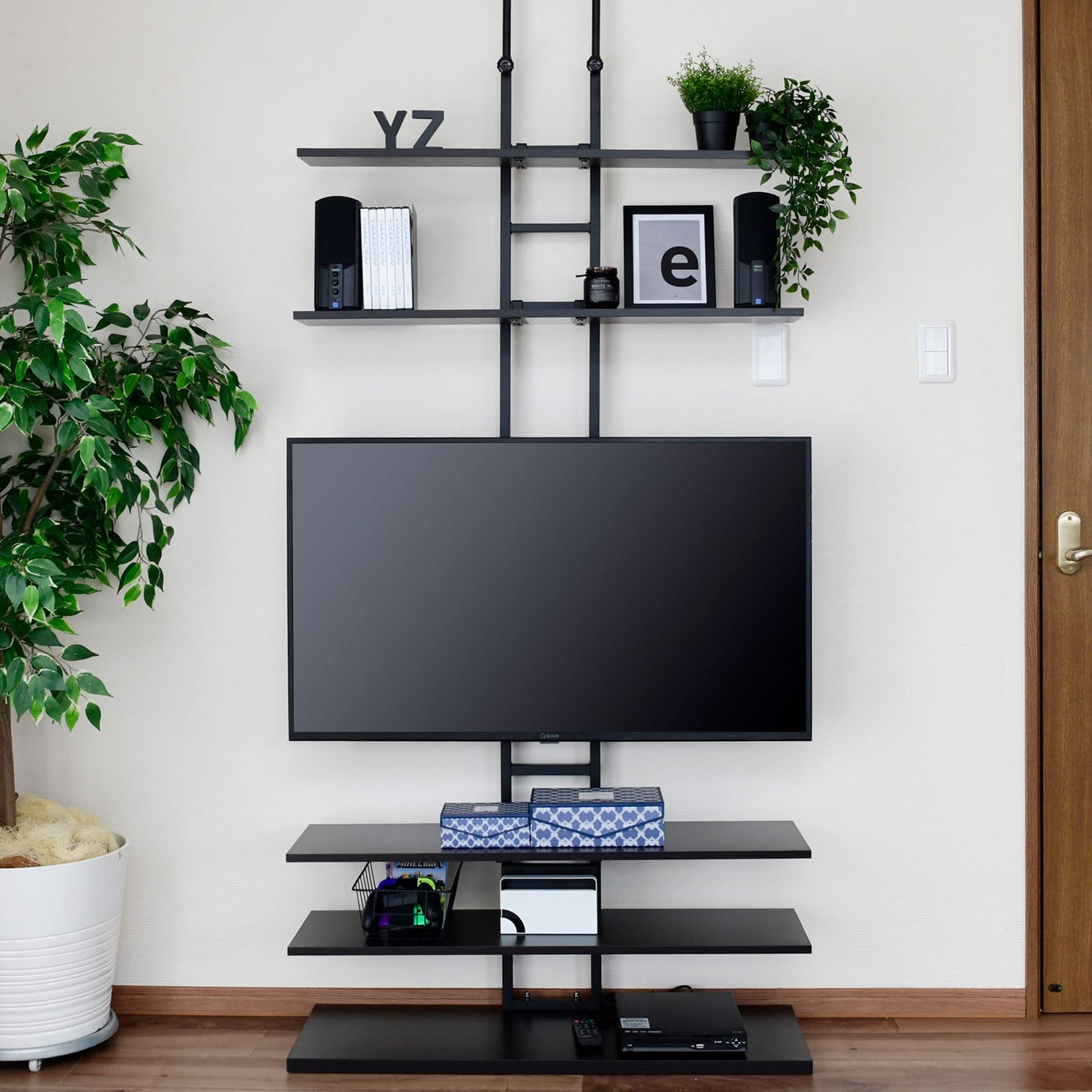 Amazon｜山善(YAMAZEN) テレビ台 テレビスタンド (ハイタイプ ロー