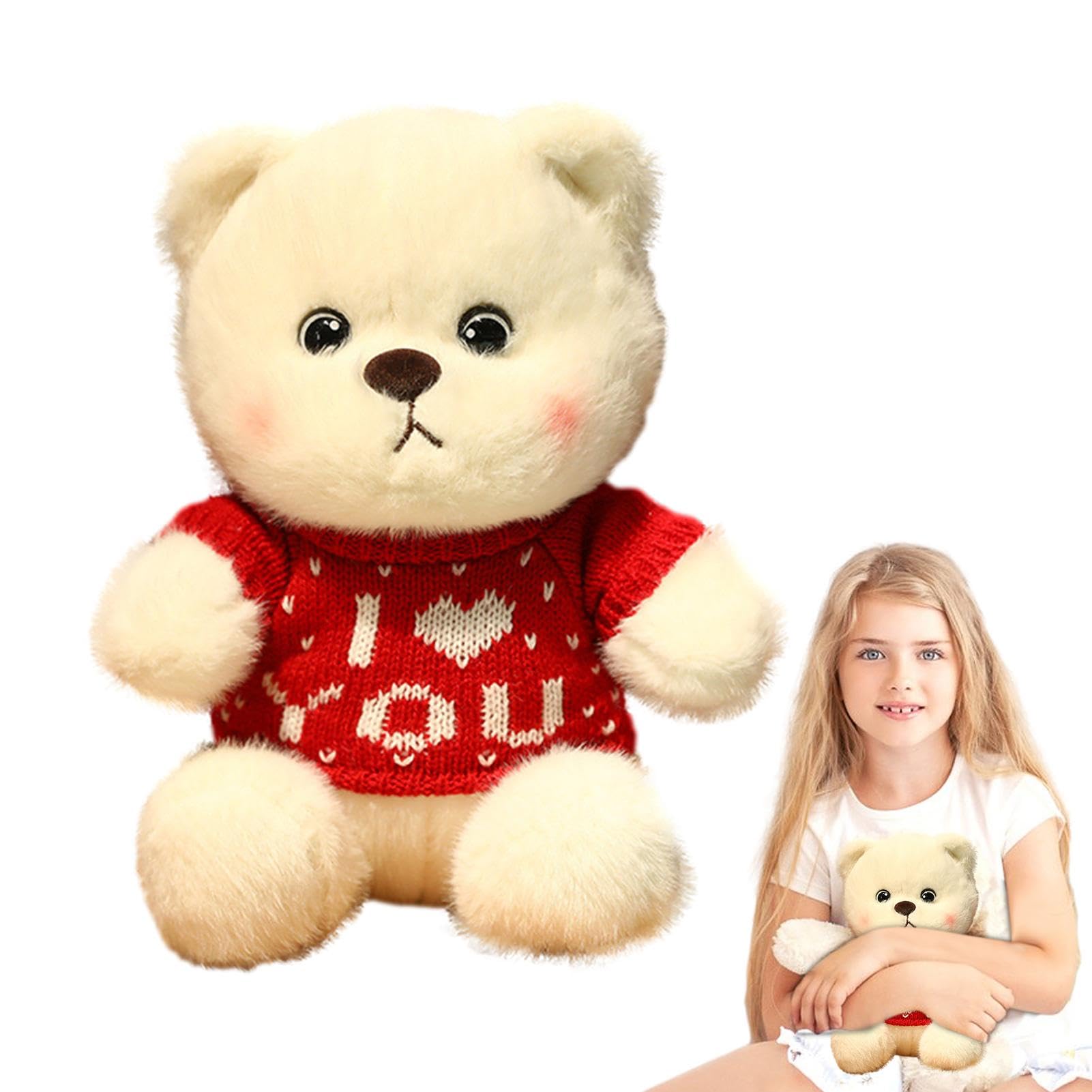 Amazon.co.jp: クマのぬいぐるみ 柔らかい素材 ニットセーター付き