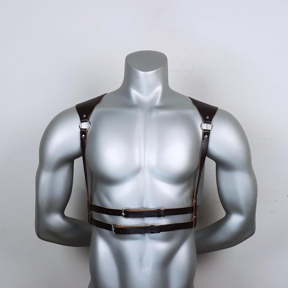 Amazon.co.jp: PUレザー ハーネス ベルト サスペンダー パンク ゴス