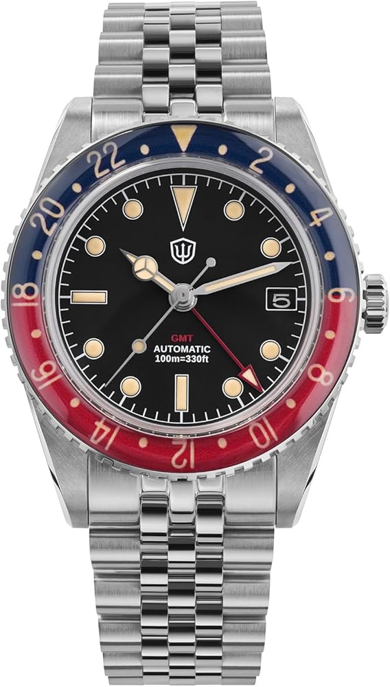 Amazon.com: watchdives GMT Watches for Men, WD6542 Men Watch NH34