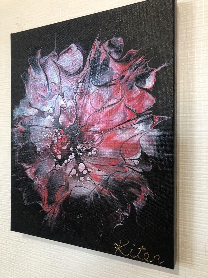 Amazon.co.jp: 千賀輝天?現代アート フルイドアート 抽象画 ポーリング