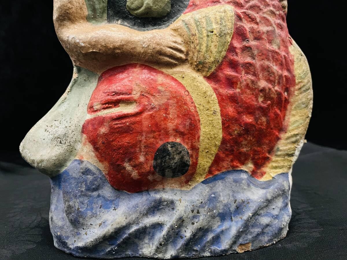 Amazon.co.jp: No.2551 古い土人形 恵比寿天 七福神 骨董 インテリア