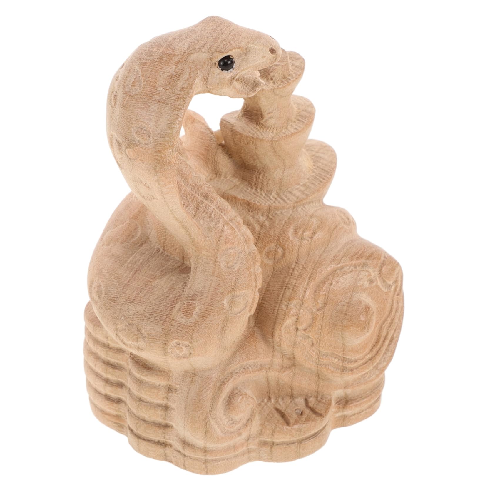 Amazon.co.jp: MUCKLILY 木製の蛇の像 手描き風 風 デコレーション