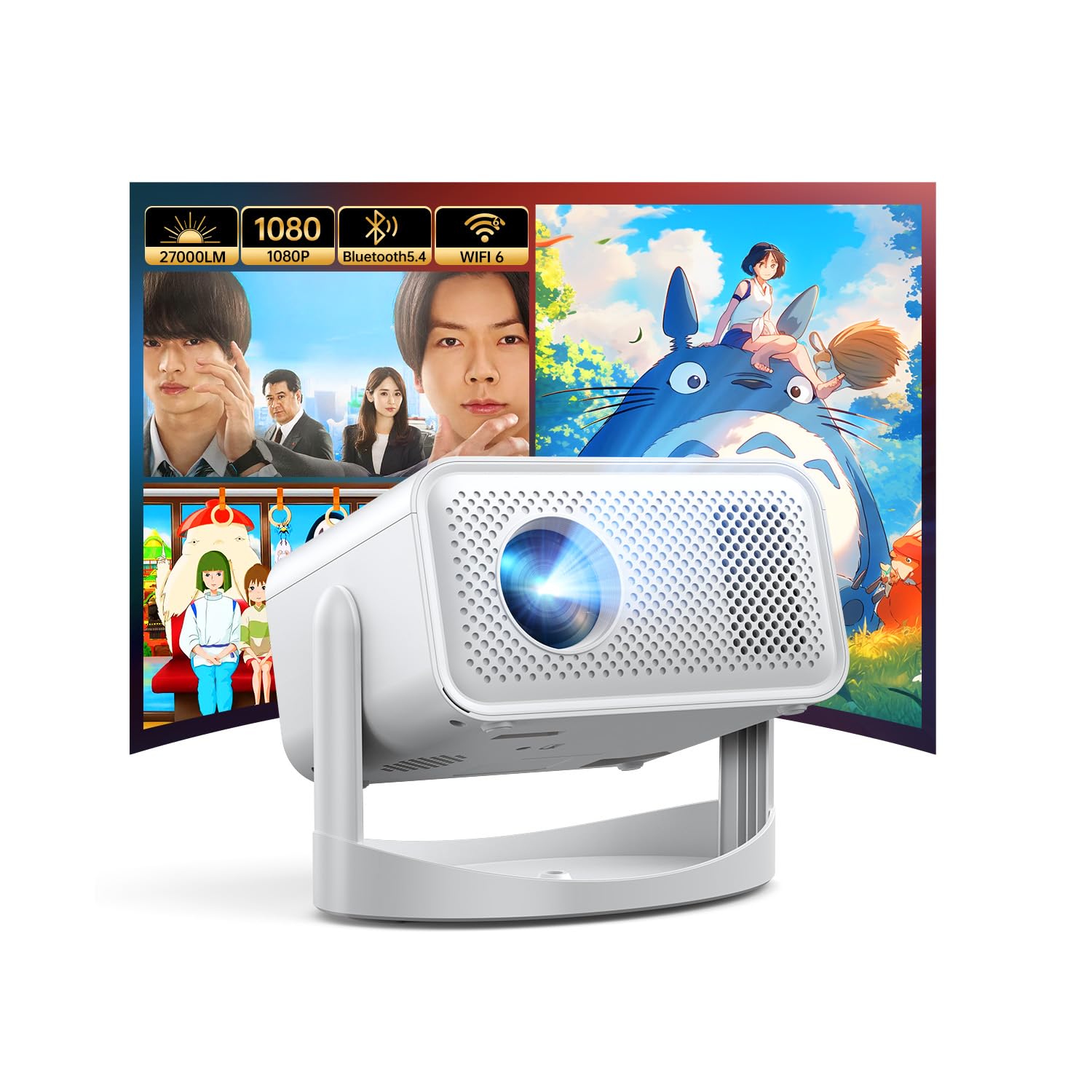 Amazon.co.jp: プロジェクター 家庭用【2025年新モデル 360°回転