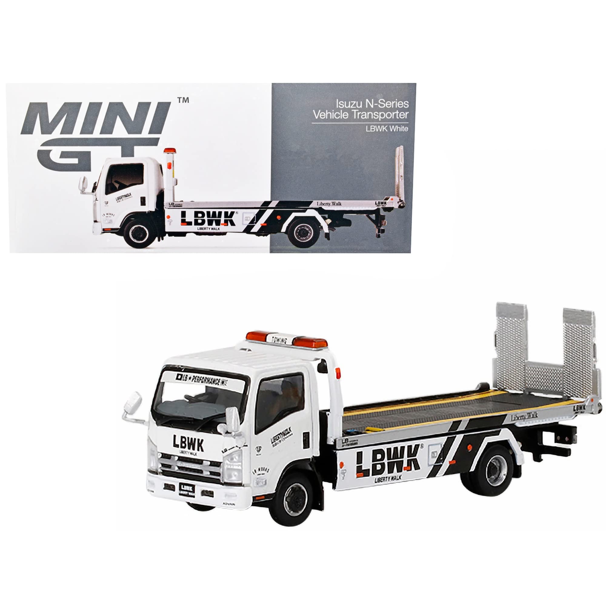 Amazon | MINI GT 1/64 Isuzu Nシリーズ (ELF) 車両積載車 LBWK