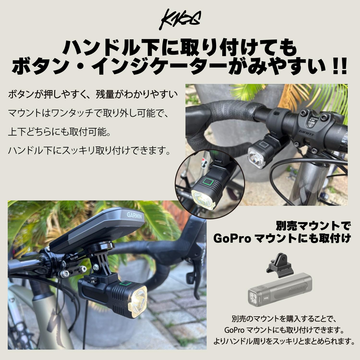 Amazon | KNOG(ノグ) BLINDER 400 & PLUS 20 自転車ライトセット