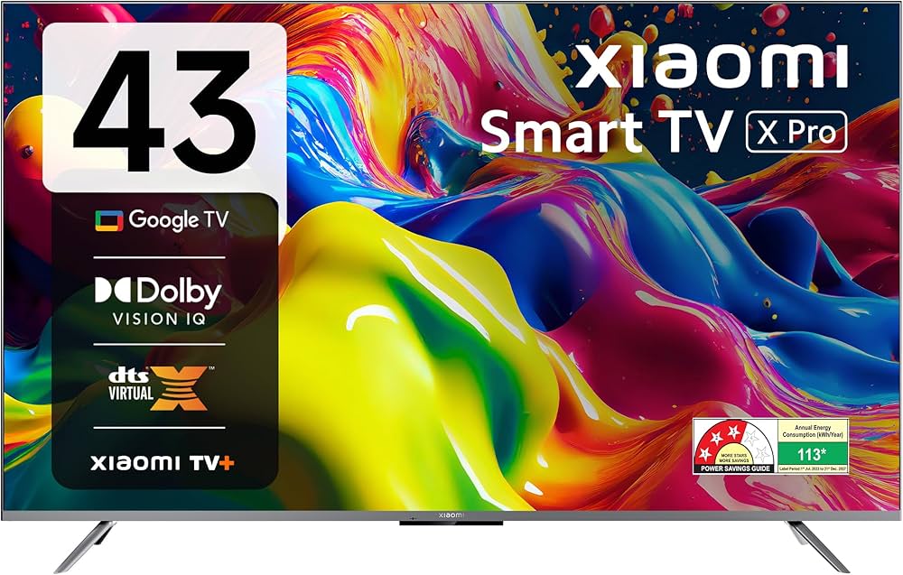 Xiaomi 108 cm (43 inches) X Pro 4K Dolby Vision IQ Series Smart