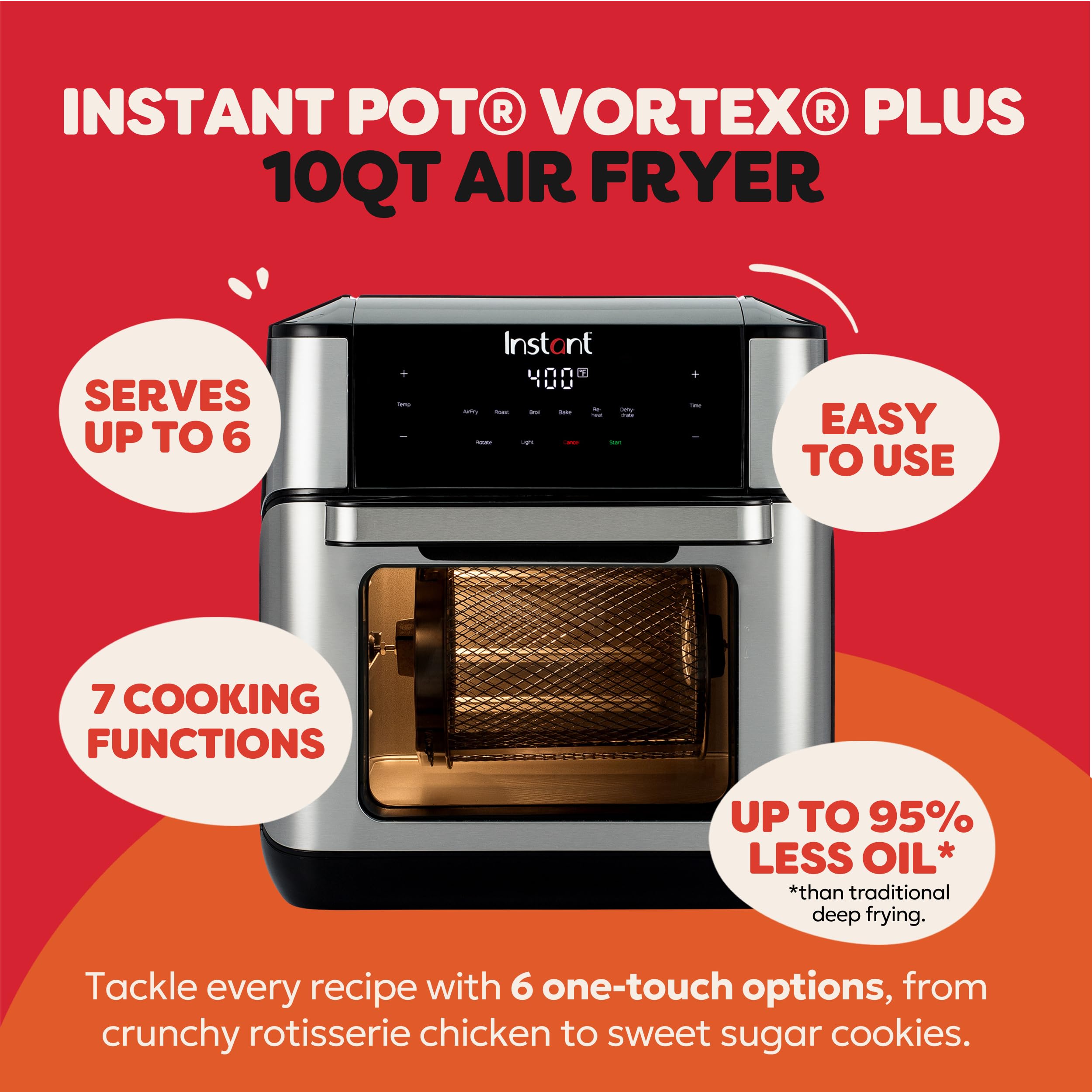 Amazon.com: Instant Pot 10QT Air Fryer, 7-in-1 Functions with