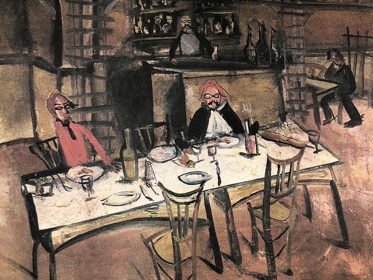 Amazon.co.jp: 佐伯祐三 カフェ・レストラン A4 ポスター 輸送用 額