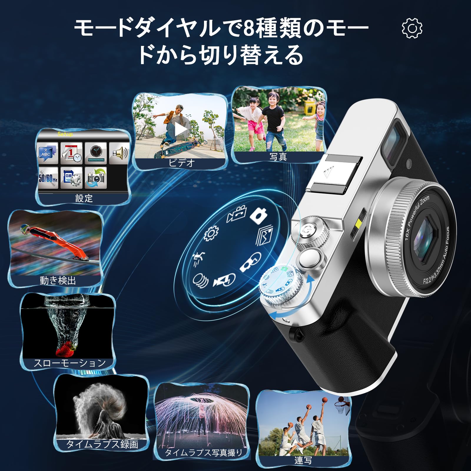 Amazon | NEZINI 4K デジタルカメラ オートフォーカス デジカメ 4800万