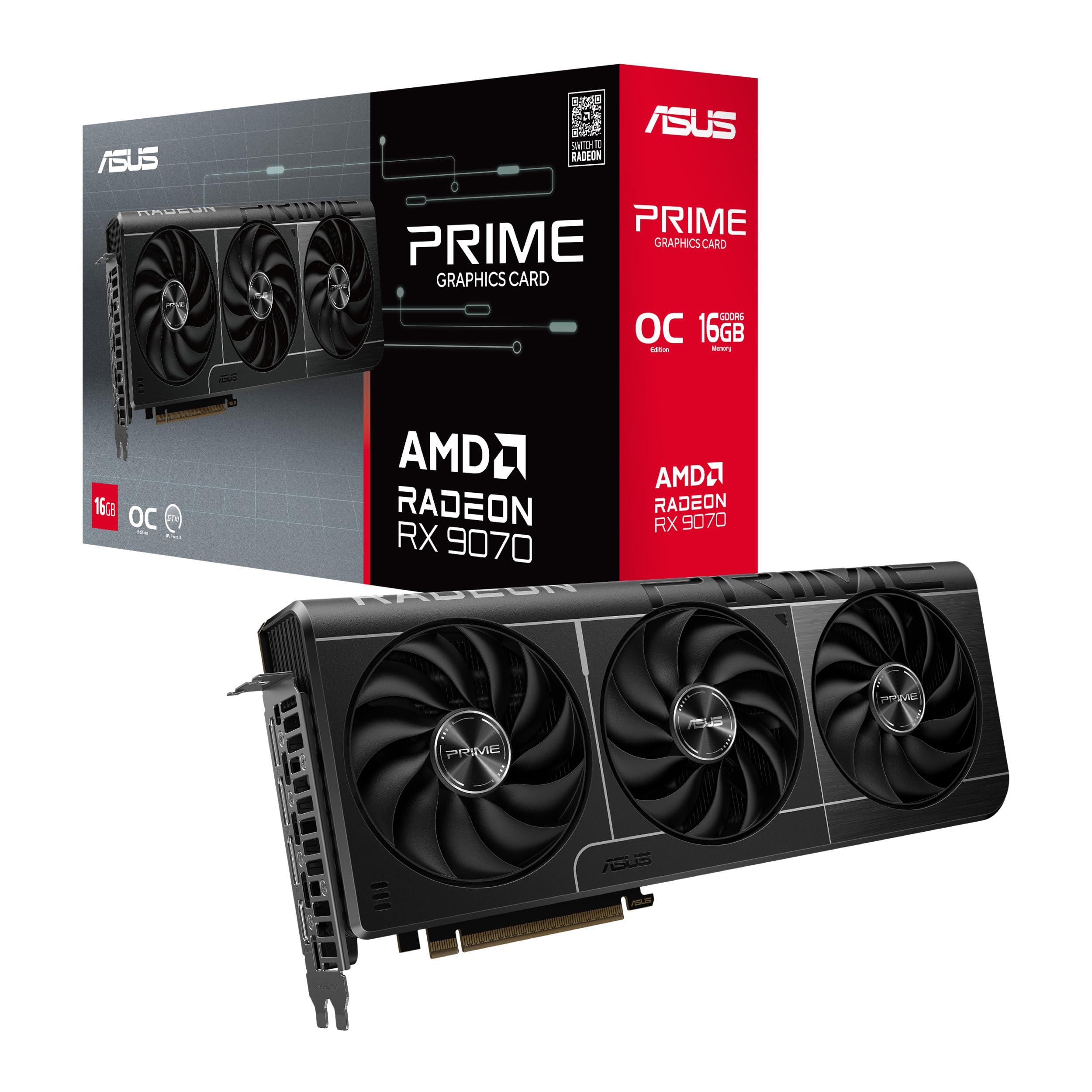 Amazon.com: ASUS Prime RX9070 OC, PCIe5, 16GB DDR6, HDMI, 3 DP