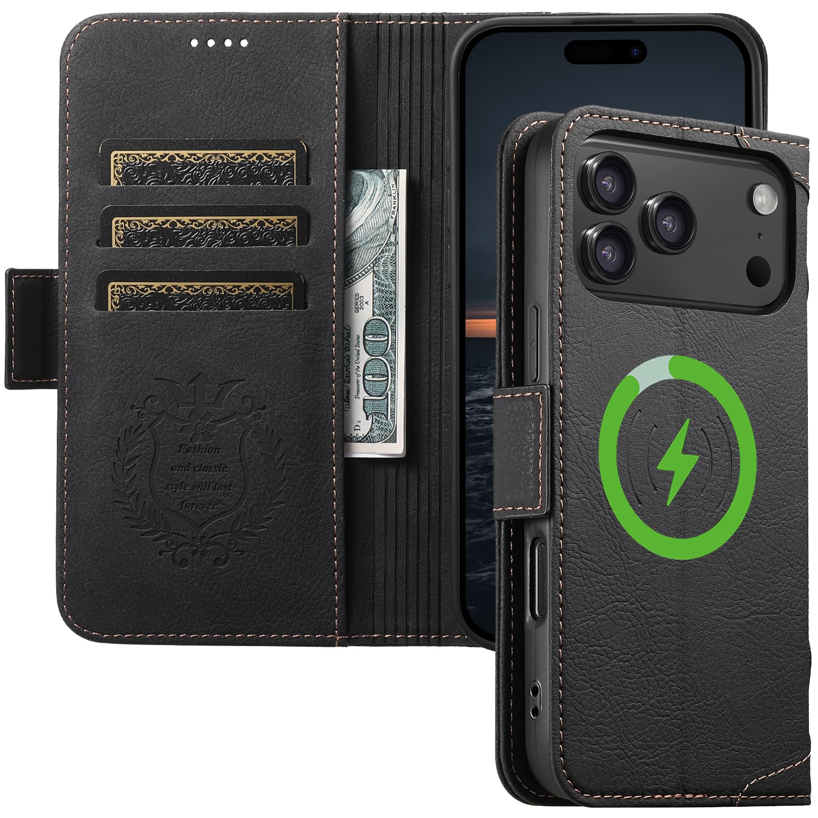 Amazon.co.jp: JCGOOD iPhone17 Pro ケース 手帳型 MagSafe対応 い