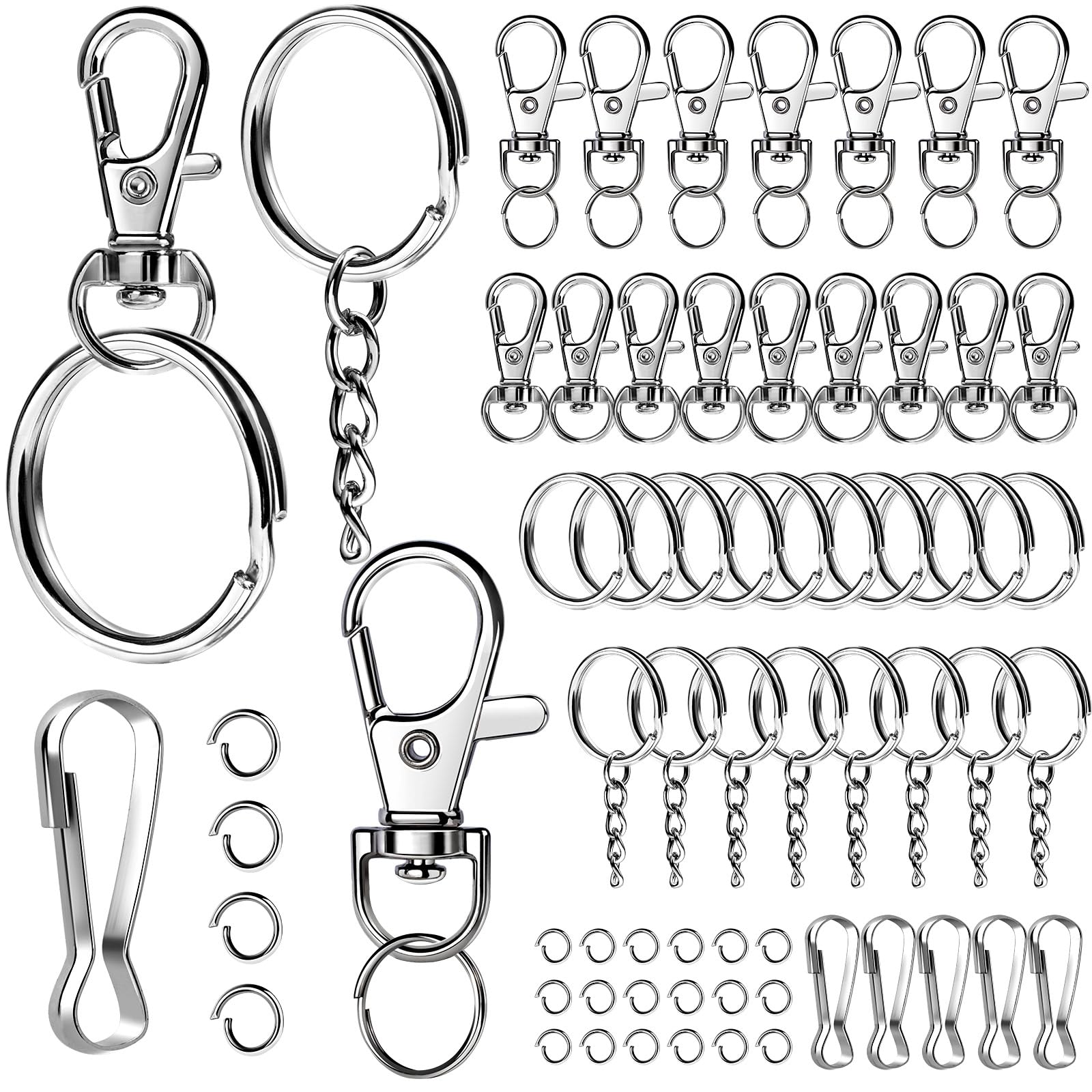 Amazon.com: LEOBRO 145PCS Key Rings and Keychain Clips, Keychain