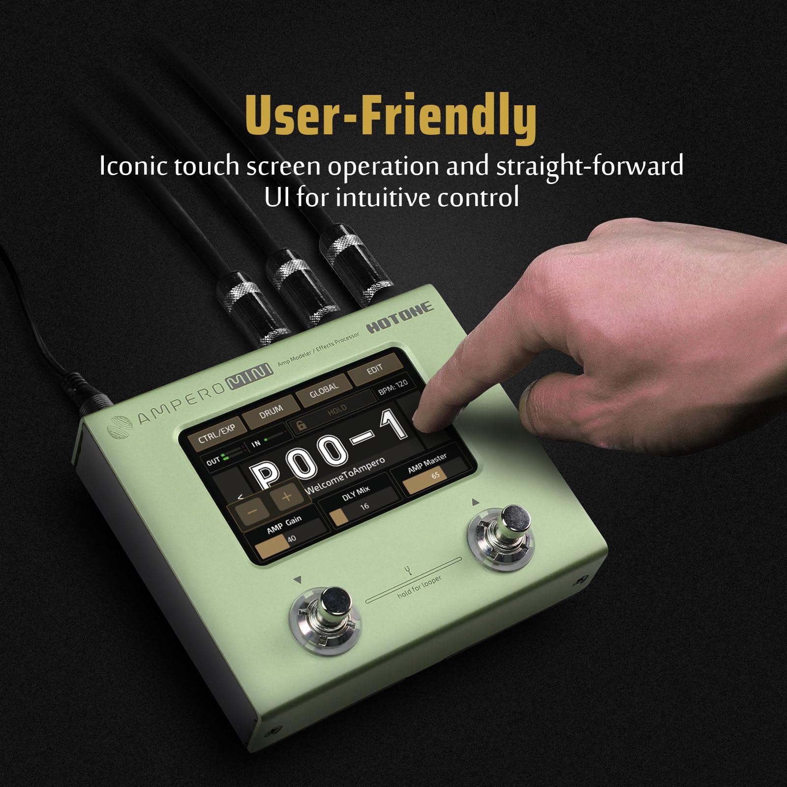 Amazon.com: Hotone Ampero Mini MP-50 Guitar Bass Amp Modeling IR