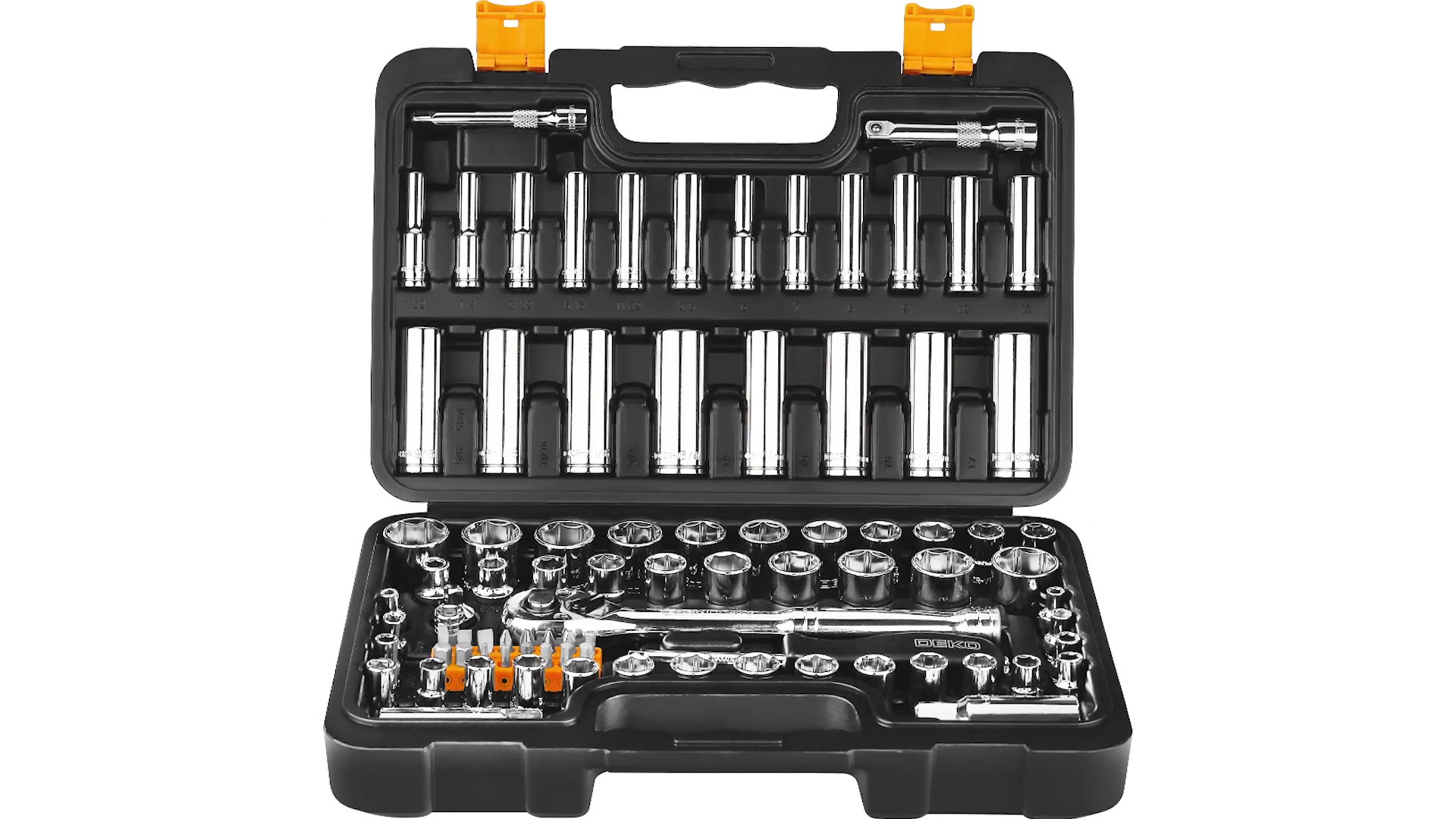 DEKOPRO Socket Set, 85-Piece 1/4 and 3/8 Drive Socket Wrench Set